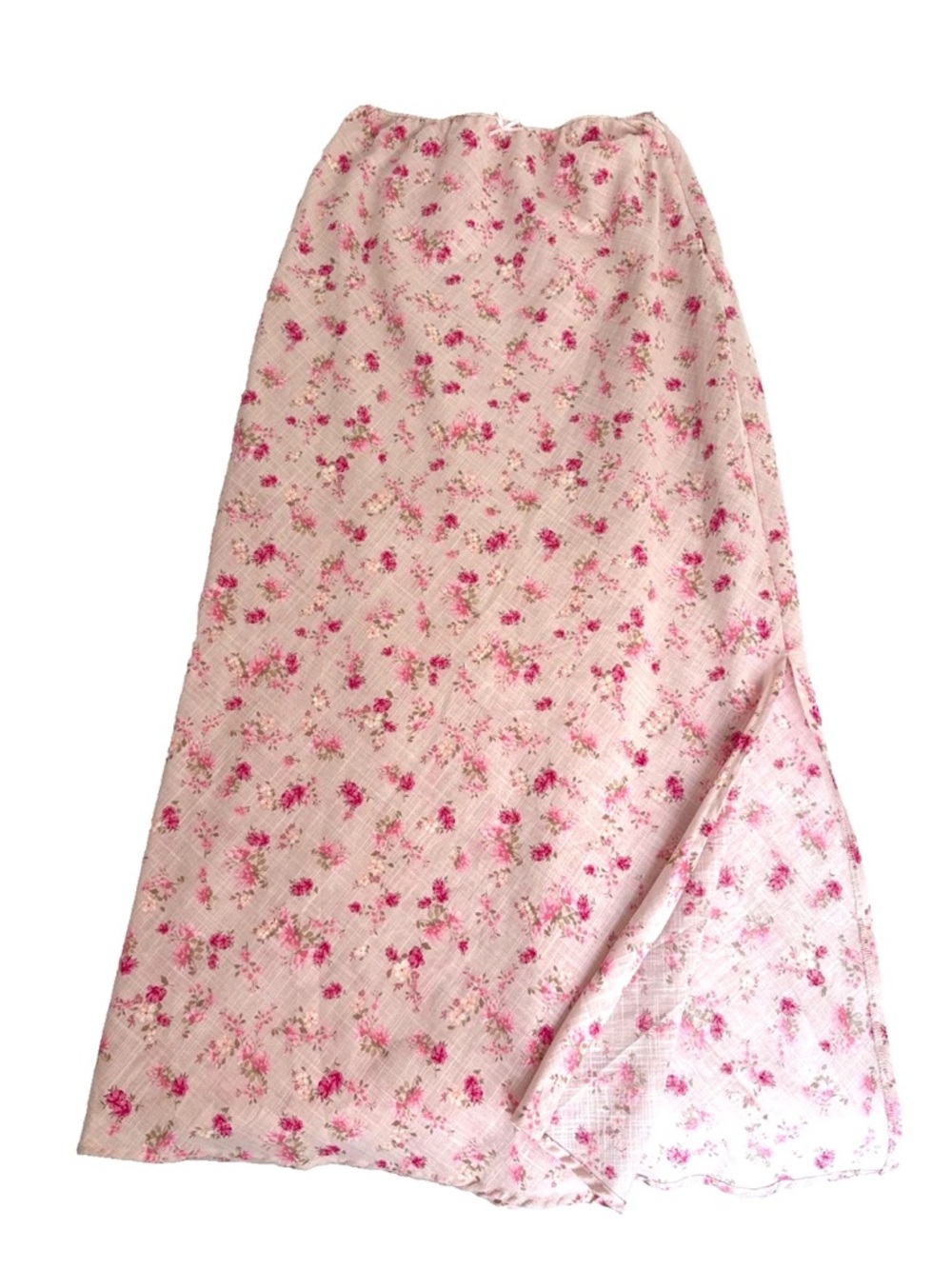 Pink Floral Maxi Skirt with matching top